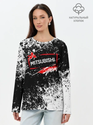 Лонгслив женский. Хлопок / Mitsubishi SPORT