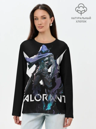 Лонгслив женский. Хлопок / VALORANT OMEN