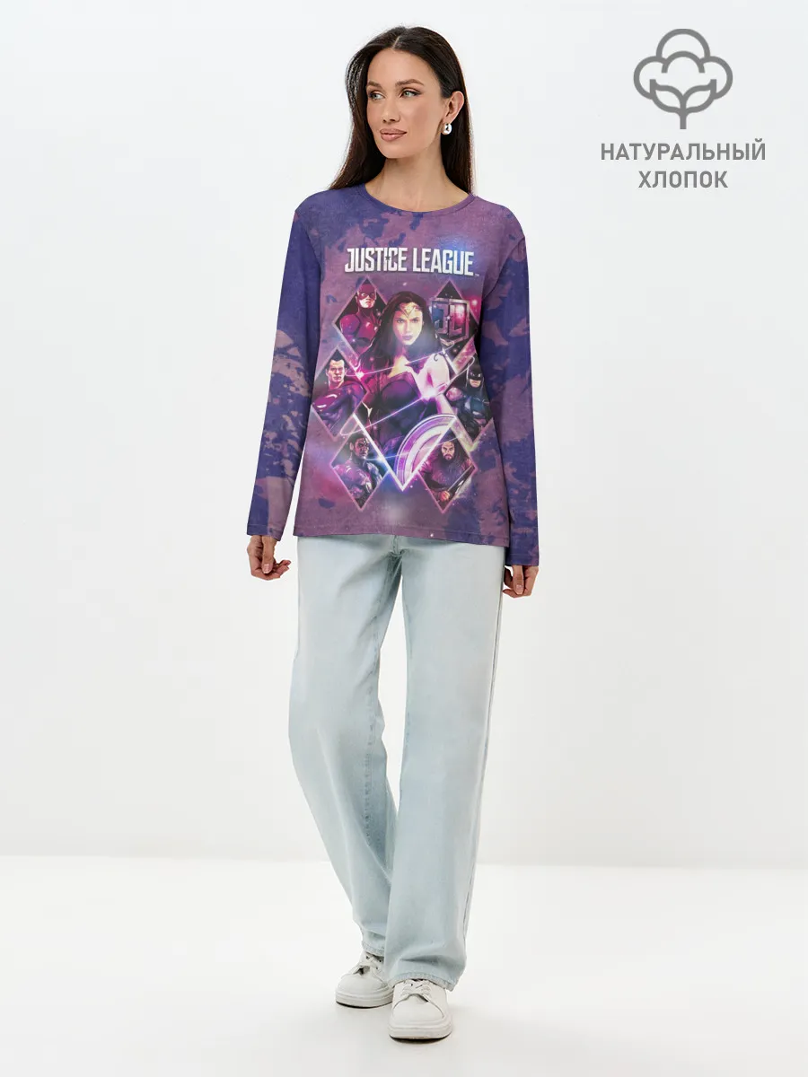 Лонгслив женский. Хлопок / Justice League