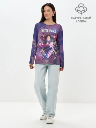 Лонгслив женский. Хлопок / Justice League