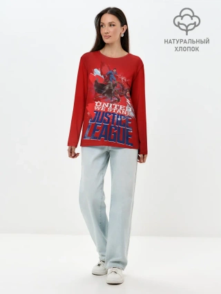 Лонгслив женский. Хлопок / Justice League