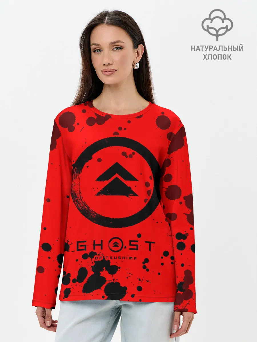 Лонгслив женский. Хлопок / GHOST OF TSUSHIMA