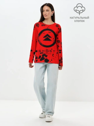 Лонгслив женский. Хлопок / GHOST OF TSUSHIMA