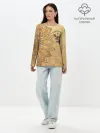 Лонгслив женский. Хлопок / Дагестан в золоте