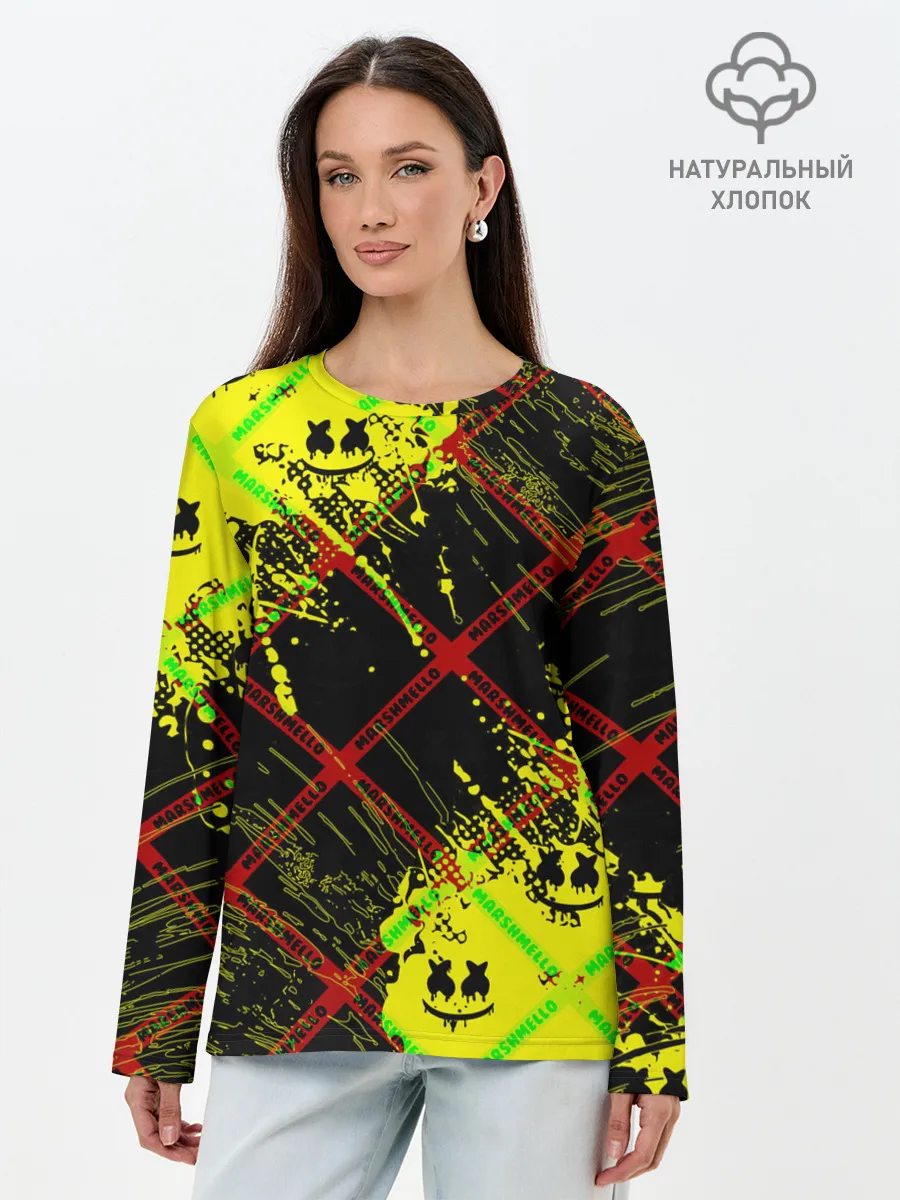 Лонгслив женский. Хлопок / MARSHMELLO