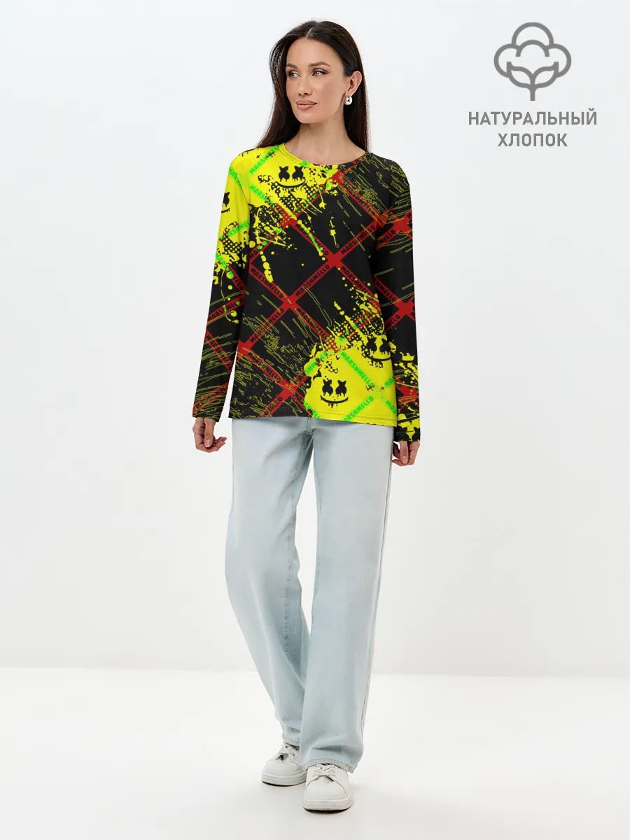 Лонгслив женский. Хлопок / MARSHMELLO