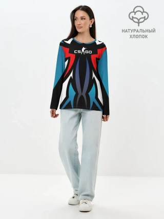 Лонгслив женский. Хлопок / Counter Strike Gaming Gear