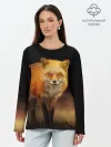 Лонгслив женский. Хлопок / Лиса