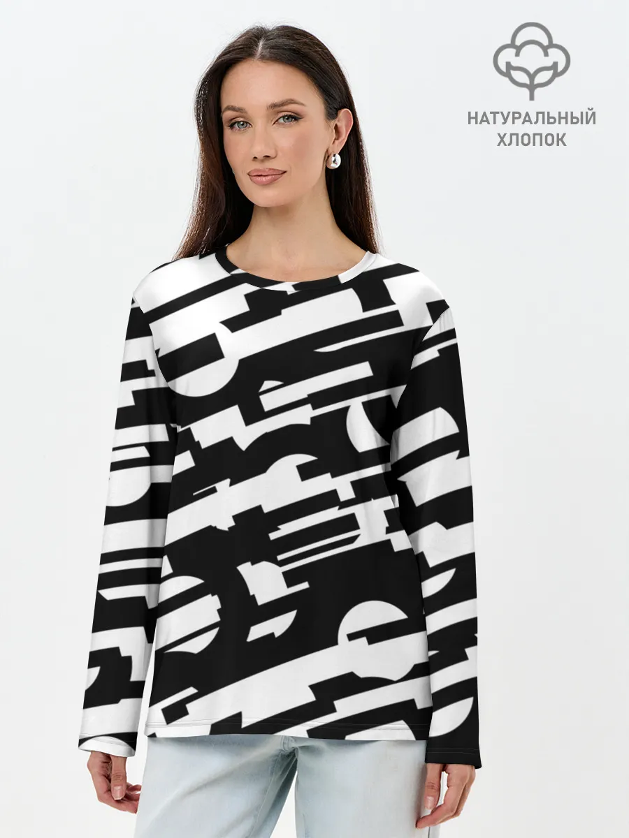 Лонгслив женский. Хлопок / ФАНТАСТИКА КОСМОС