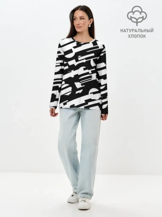 Лонгслив женский. Хлопок / ФАНТАСТИКА КОСМОС