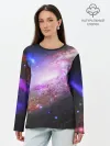 Лонгслив женский. Хлопок / Космическая спираль