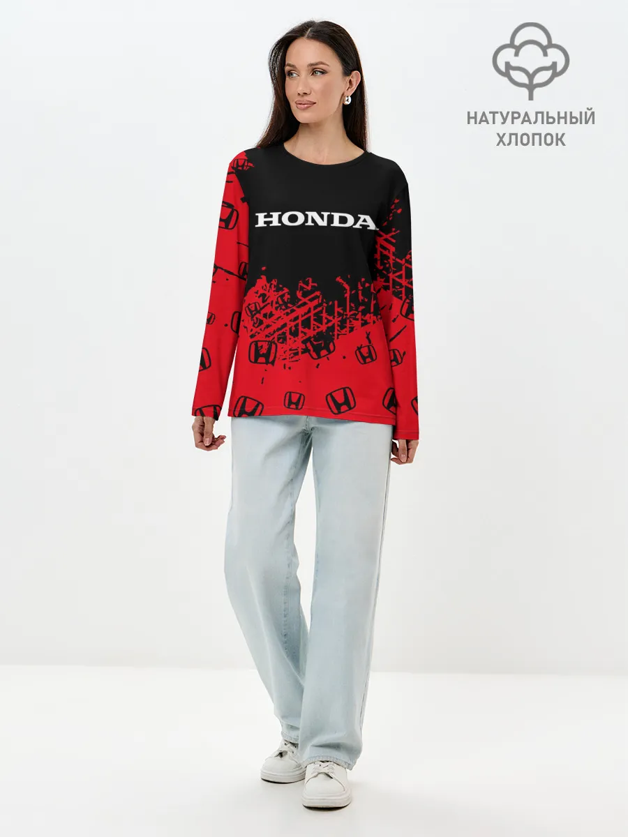 Лонгслив женский. Хлопок / HONDA / ХОНДА