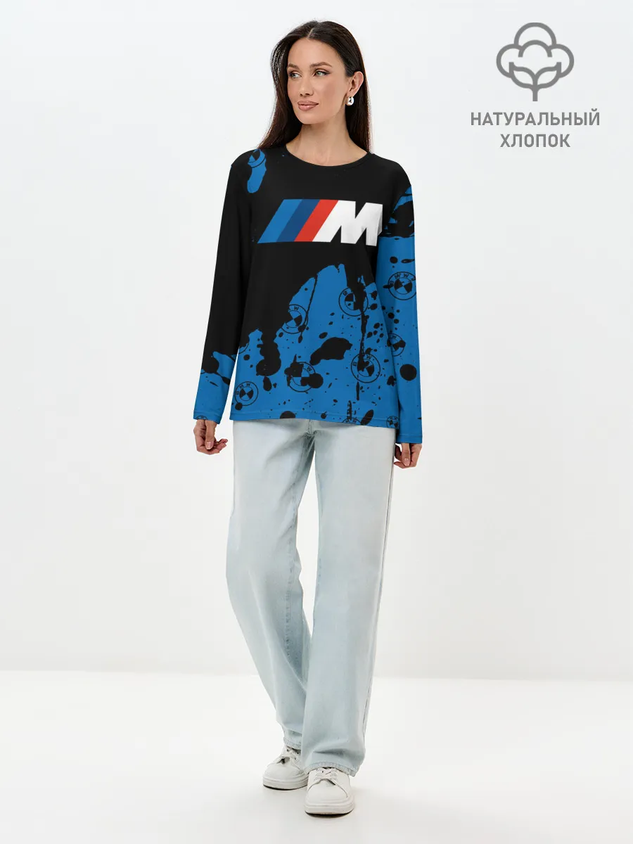 Лонгслив женский. Хлопок / BMW / БМВ