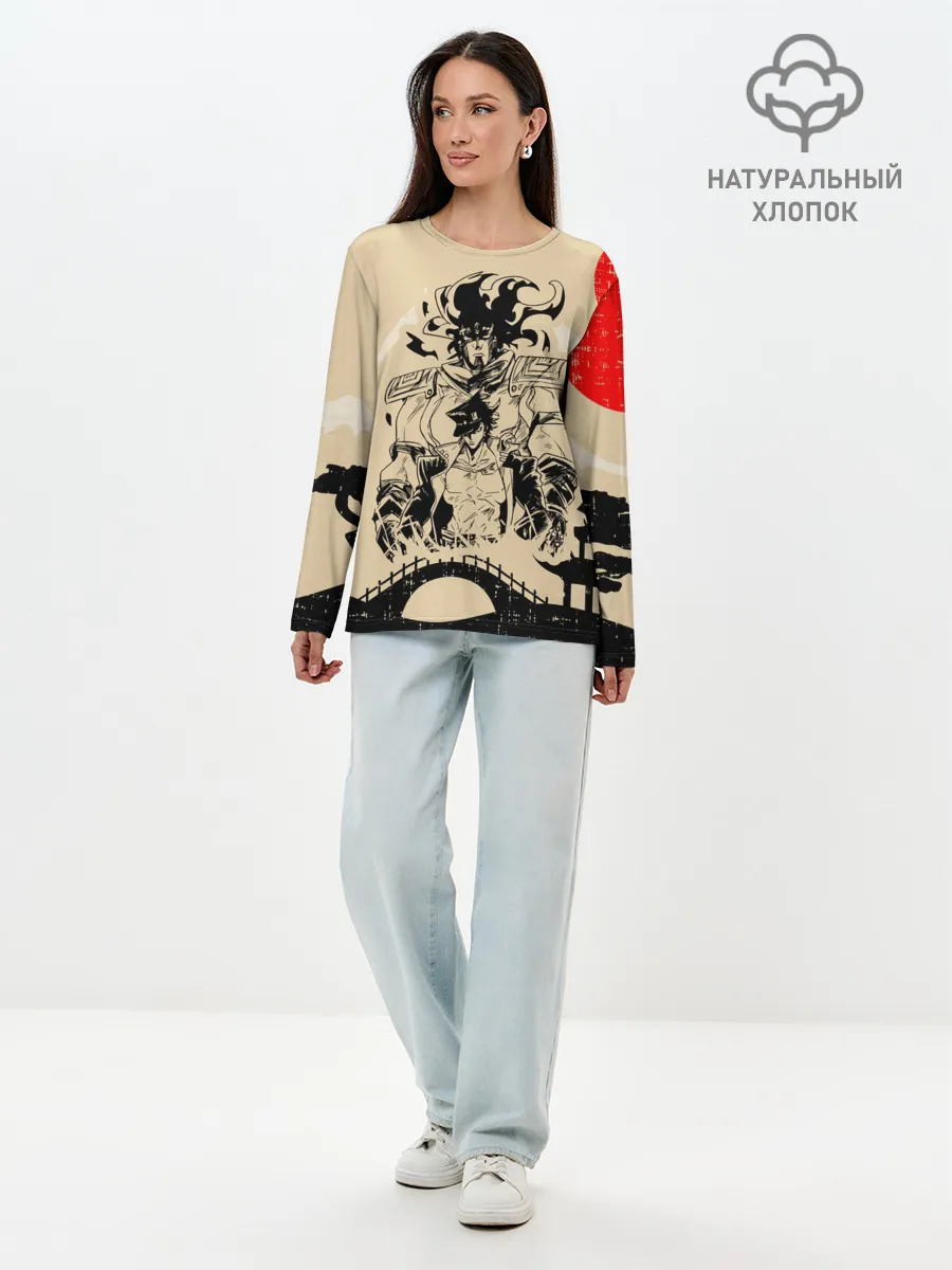Лонгслив женский. Хлопок / JOJO BIZARRE ADVENTURE | ПРИКЛЮЧЕНИЯ ДЖОДЖО