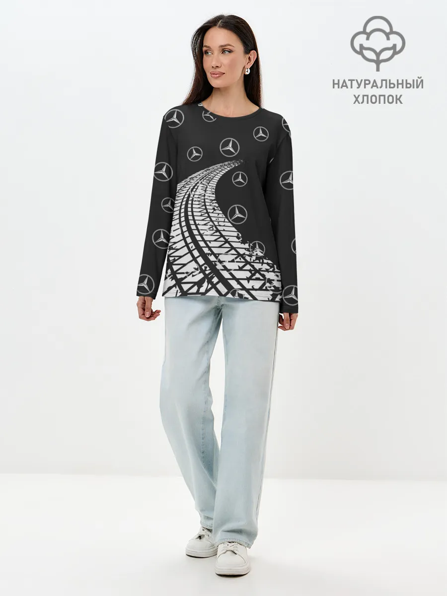 Лонгслив женский. Хлопок / MERCEDES / МЕРСЕДЕС