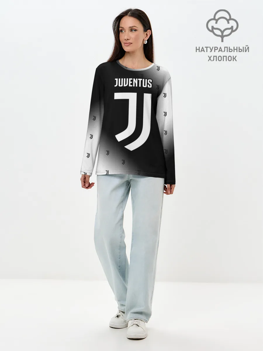 Лонгслив женский. Хлопок / JUVENTUS / ЮВЕНТУС