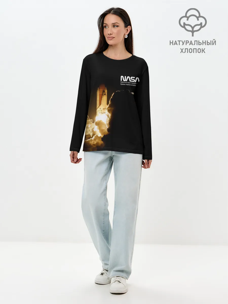 Лонгслив женский. Хлопок / NASA