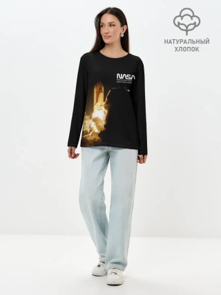 Лонгслив женский. Хлопок / NASA