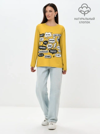 Лонгслив женский. Хлопок / Чатик