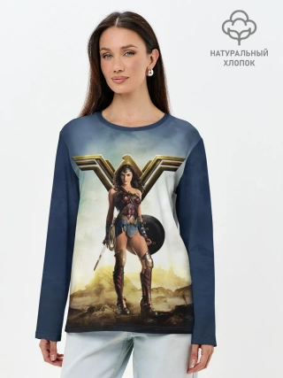 Лонгслив женский. Хлопок / Wonder Woman