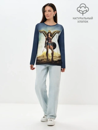 Лонгслив женский. Хлопок / Wonder Woman