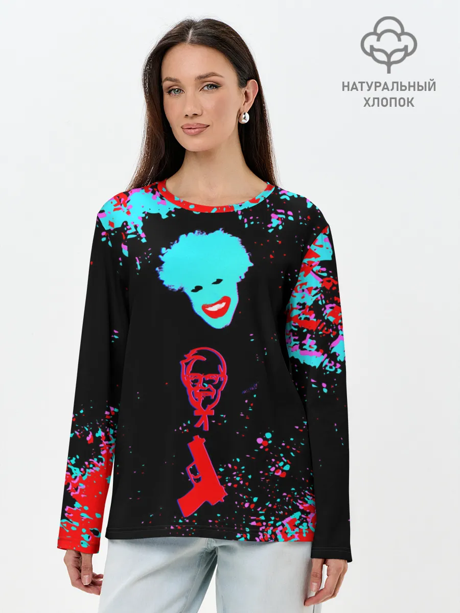 Лонгслив женский. Хлопок / CatboyKami / Lolisocks