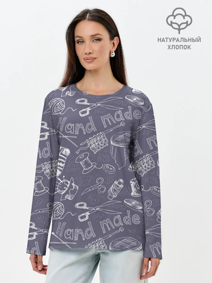 Лонгслив женский. Хлопок / Hand made