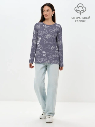 Лонгслив женский. Хлопок / Hand made