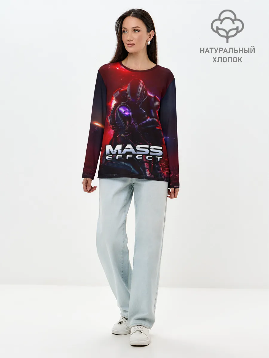 Лонгслив женский. Хлопок / Mass Effect