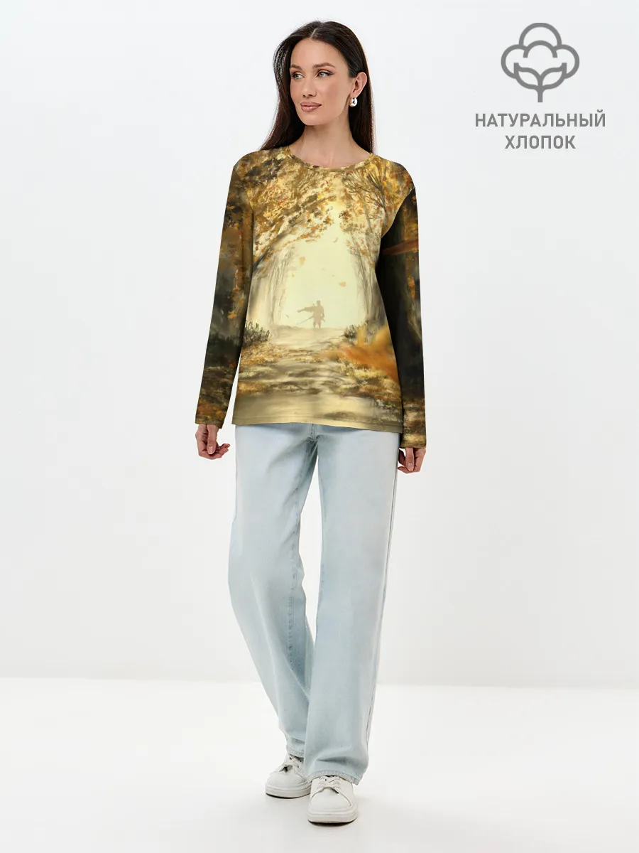 Лонгслив женский. Хлопок / Ghost of Tsushima