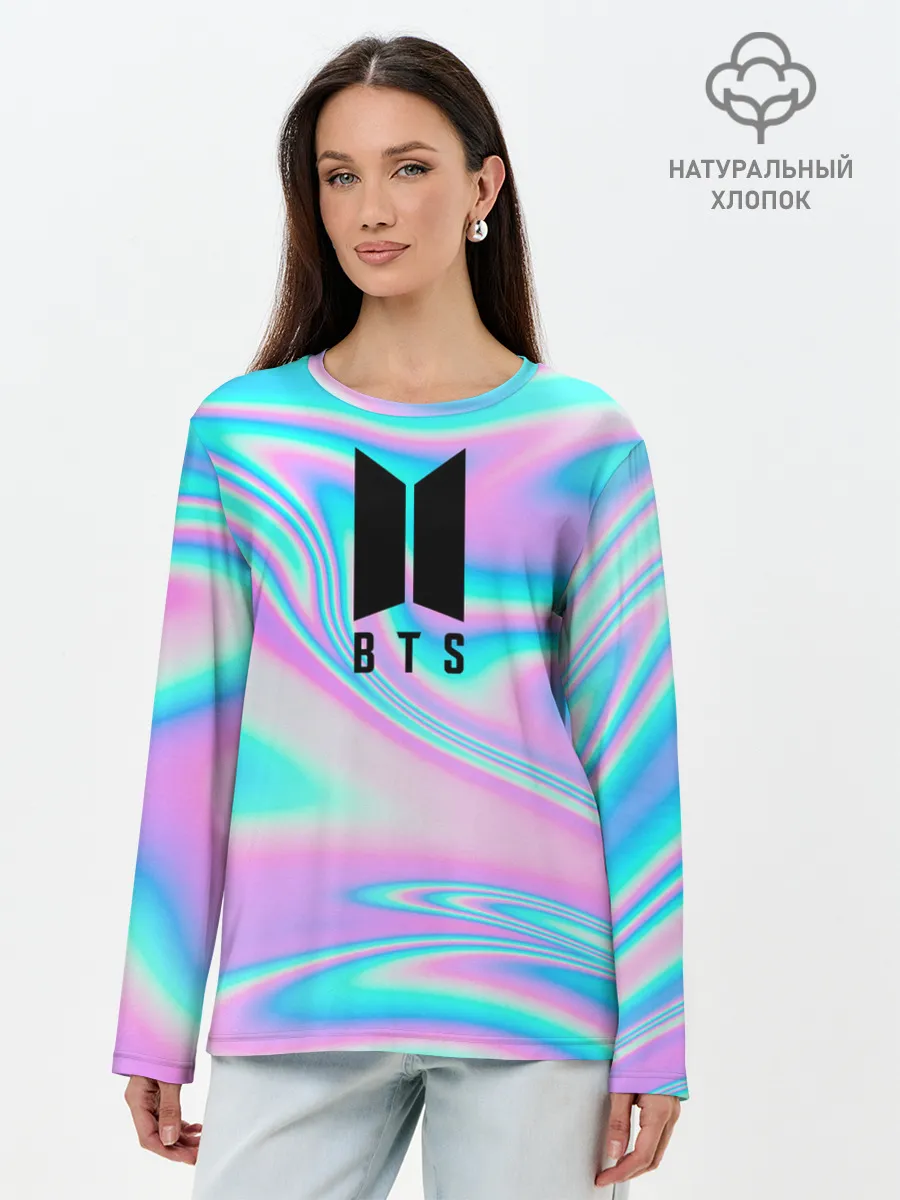 Лонгслив женский. Хлопок / BTS