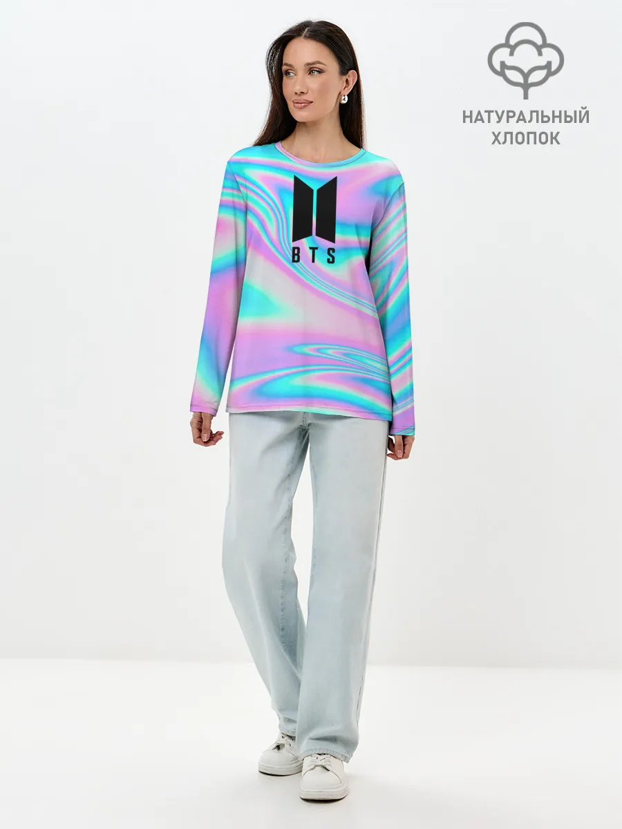 Лонгслив женский. Хлопок / BTS