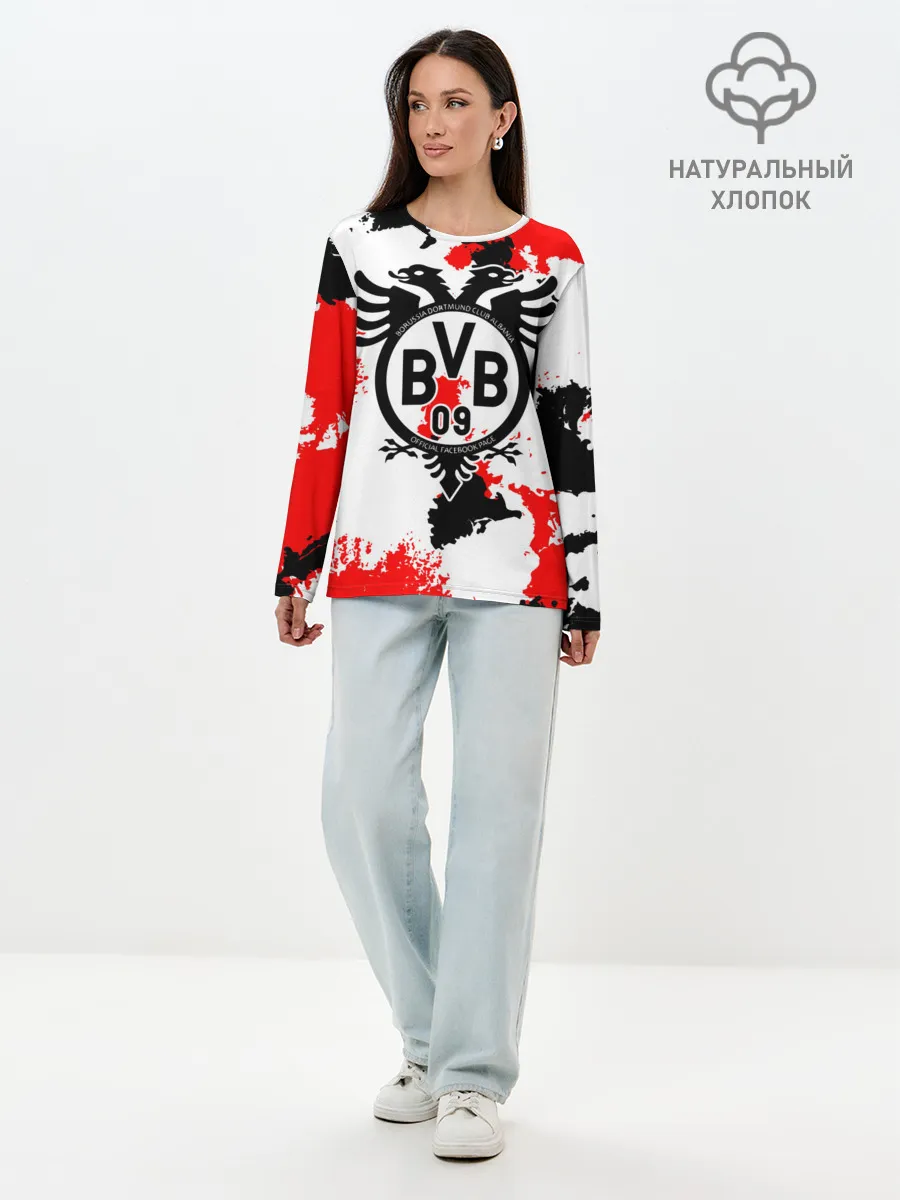 Лонгслив женский. Хлопок / FC Borussia