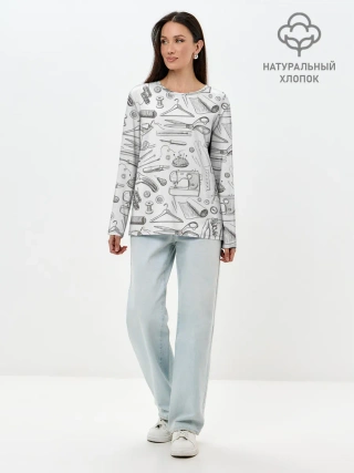 Лонгслив женский. Хлопок / для швеи