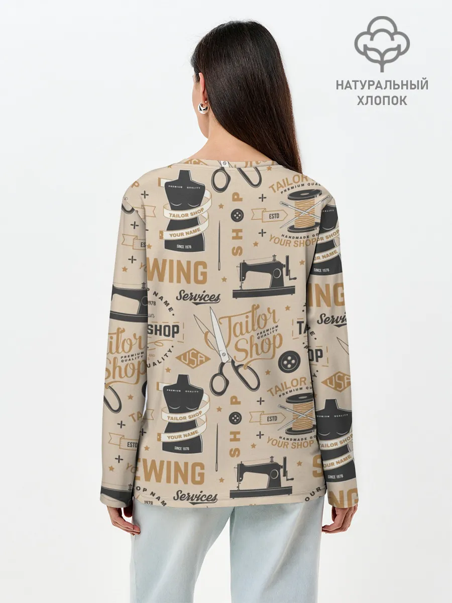 Лонгслив женский. Хлопок / sewing