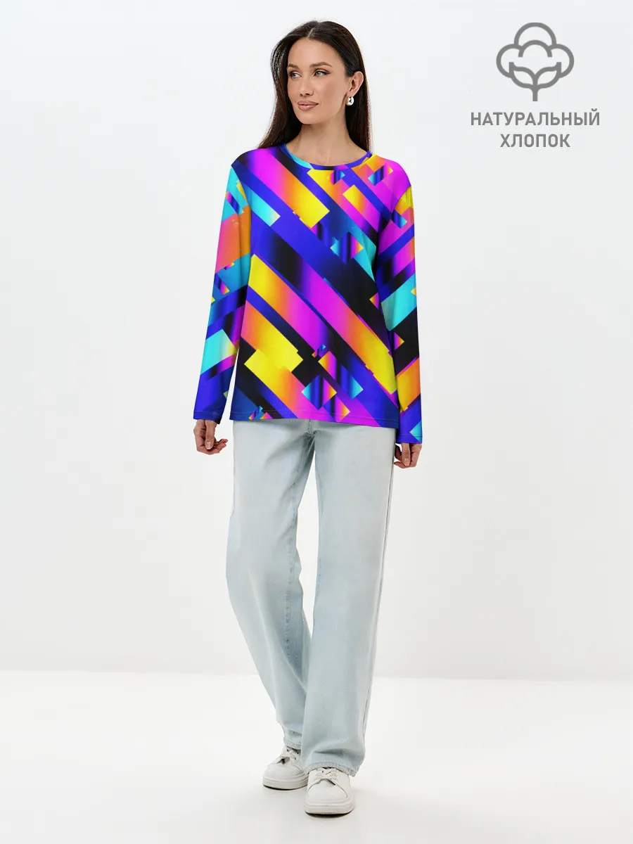 Лонгслив женский. Хлопок / Rectangle