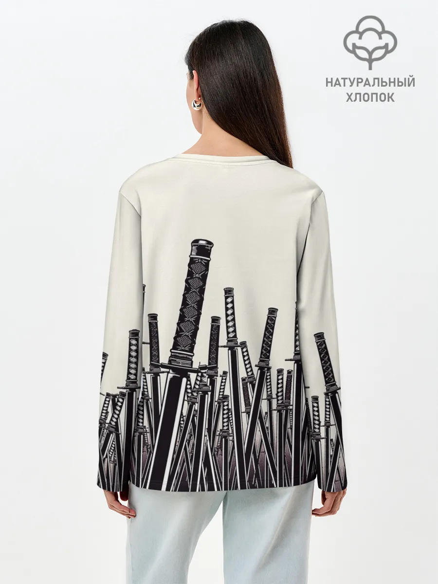Лонгслив женский. Хлопок / Призрак Цусимы