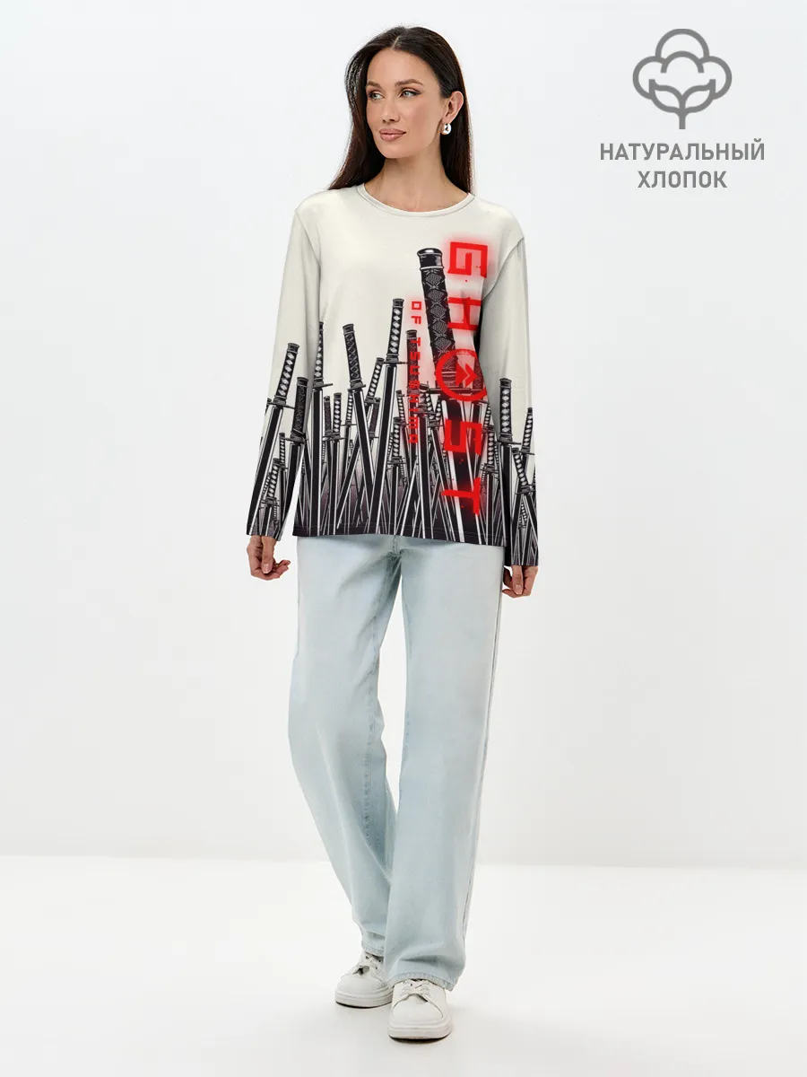 Лонгслив женский. Хлопок / Призрак Цусимы