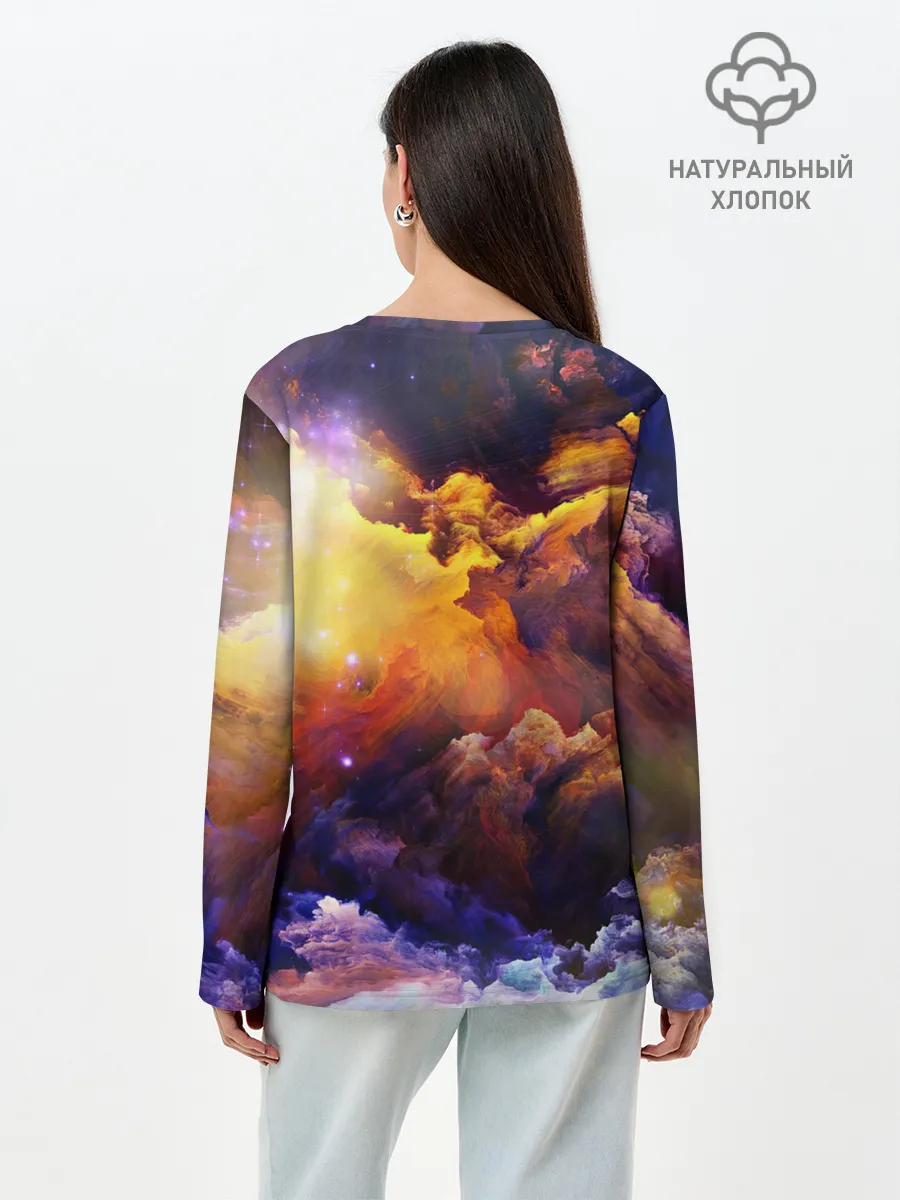Лонгслив женский. Хлопок / Яркий свет