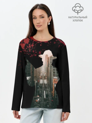 Лонгслив женский. Хлопок / Гангстер 3