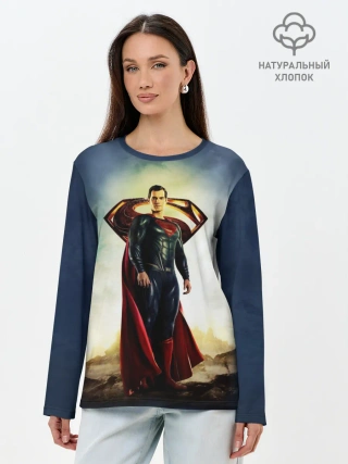 Лонгслив женский. Хлопок / Superman