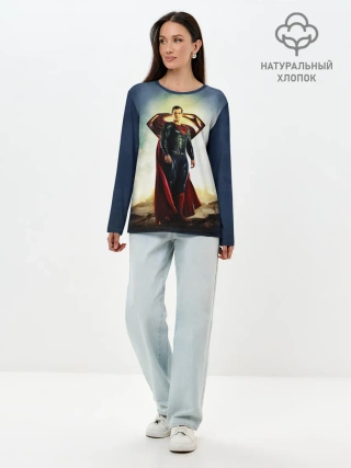 Лонгслив женский. Хлопок / Superman