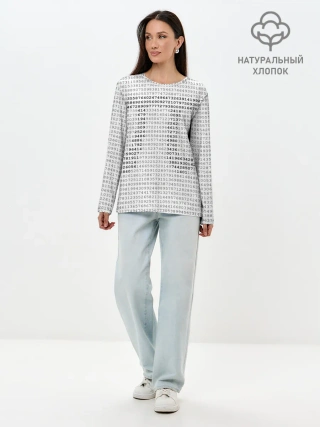 Лонгслив женский. Хлопок / Число пи