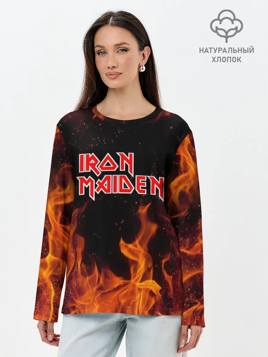 Лонгслив женский. Хлопок / Iron Maiden