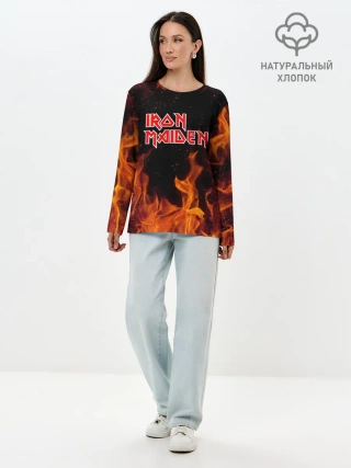 Лонгслив женский. Хлопок / Iron Maiden