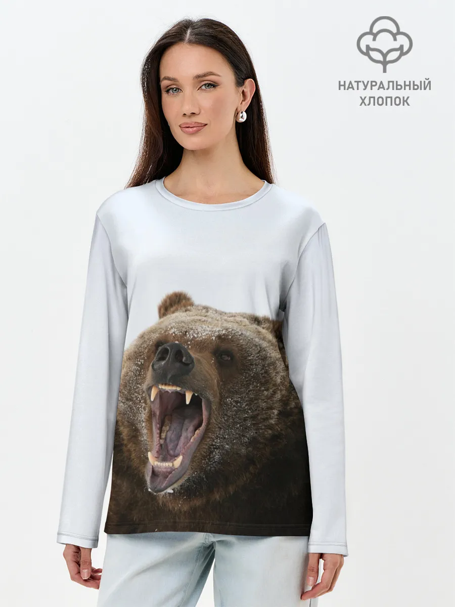 Лонгслив женский. Хлопок / Bear