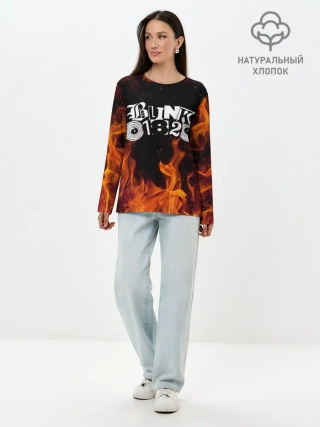 Лонгслив женский. Хлопок / Blink 182