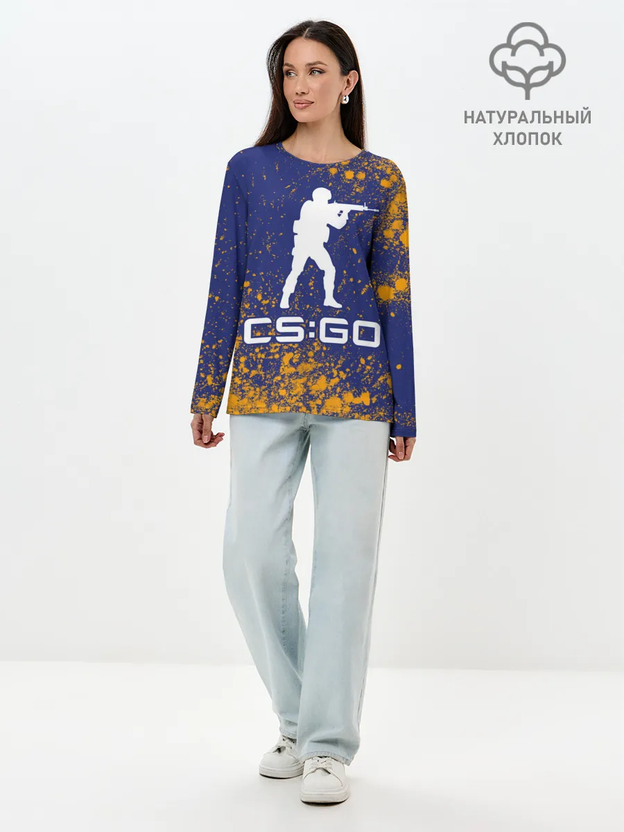 Лонгслив женский. Хлопок / CS GO | КС ГО