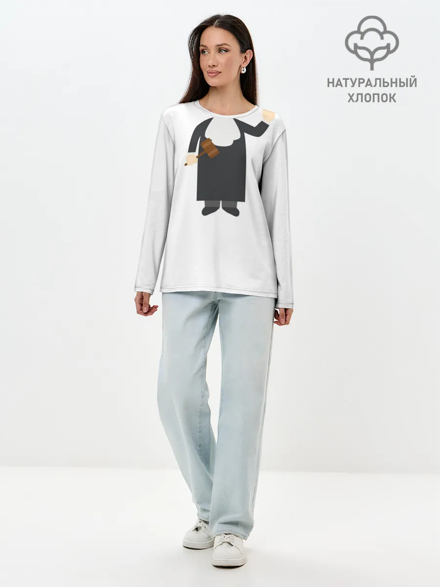 Лонгслив женский. Хлопок / Я - судья