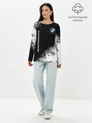 Лонгслив женский. Хлопок / BMW / БМВ